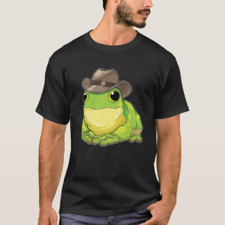 Cowboy Frog Funny Amphibien Western Toad T-Shirt