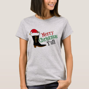 Cowboy-frohe Weihnachten Yall T-Shirt