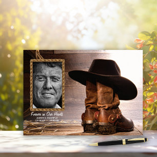 Cowboy Funeral Memorial Guest Book Gästebuch