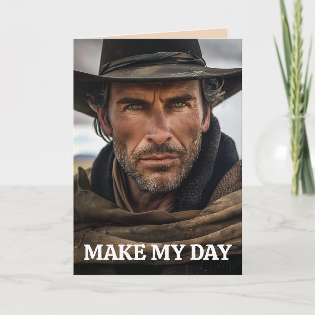 COWBOY FUNNY BIRTHDAY GREETING CARD KARTE (Vorderseite)