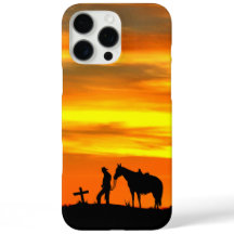 Cowboy Gebet Silhouette iPhone Case