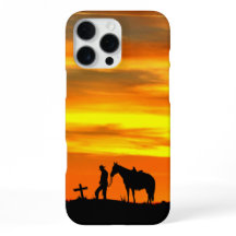 Cowboy Gebet Silhouette iPhone Case