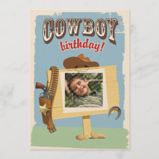 Cowboy-Geburtstag Einladung