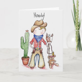 Cowboy-Geburtstags-Karte Karte