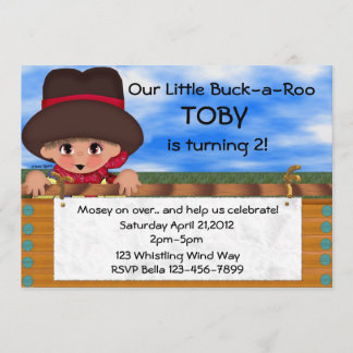 Cowboy-Geburtstags-Party Einladung