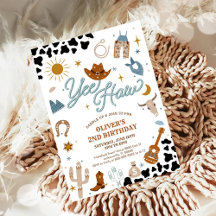 Cowboy-Geburtstagseinladung