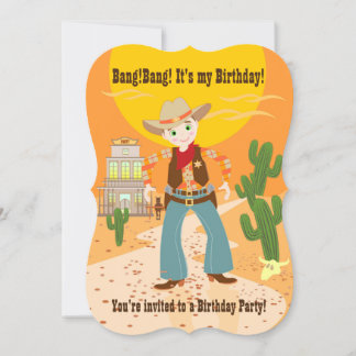 Cowboy-Geburtstagsfeier Einladung