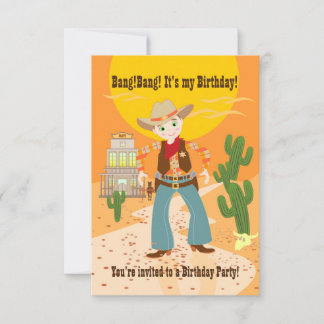 Cowboy-Geburtstagsfeier Einladung