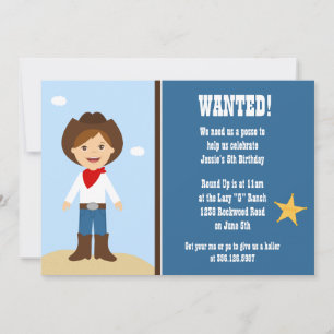 Cowboy-Geburtstagsparty-Einladung Einladung