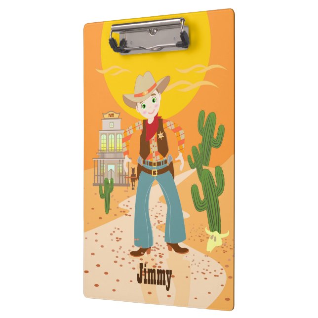 Cowboy-Geburtstagsparty Klemmbrett (Links)