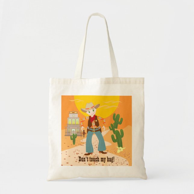 Cowboy-Geburtstagsparty Tragetasche (Vorne)