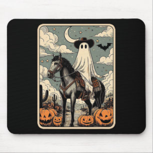 Cowboy Ghost Reitpferd Funny Tarot Card Hallowage Mousepad