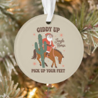Cowboy Giddy Up Jingle Pferd holt Ihr Füße hoch