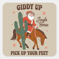 Cowboy Giddy Up Jingle Pferd holt Ihr Füße hoch