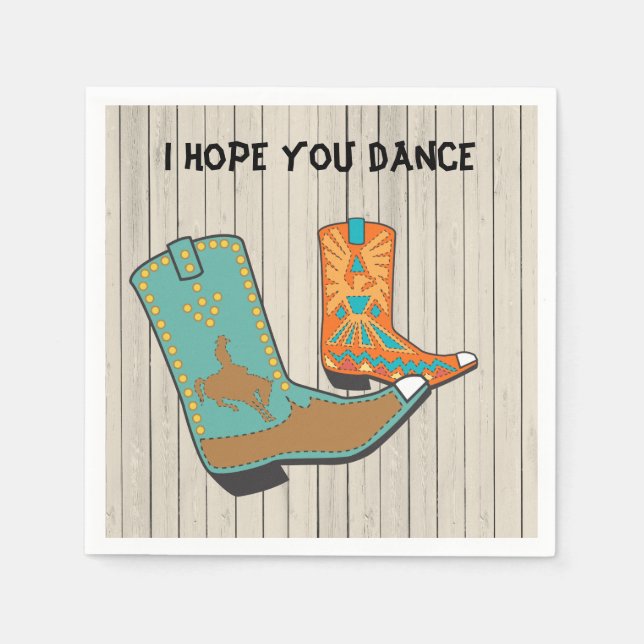 Cowboy GRILLEN and Square Dance Special Order Serviette (Vorderseite)