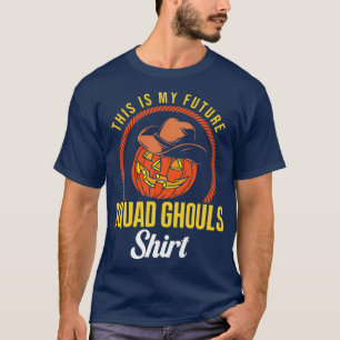 Cowboy Halloween Future Squad Ghouls Skelettpumpe T-Shirt