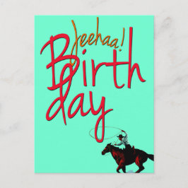 Cowboy Happy Birthday Postkarte