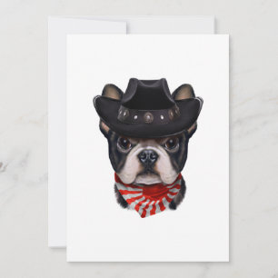 Cowboy Hat and Flag French Bulldog For Dog Lover Ankündigung