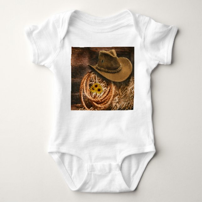 Cowboy Hat Baby Strampler (Vorderseite)
