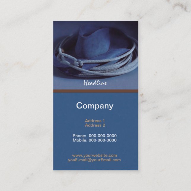 Cowboy Hat Business Card Visitenkarte (Vorderseite)