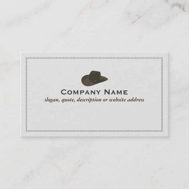 Cowboy Hat Business Card Visitenkarte (Vorderseite)