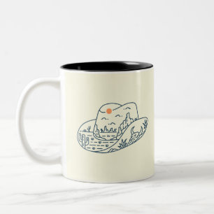 Cowboy Hat Desert Canyon Zweifarbige Tasse
