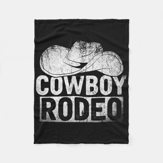 Cowboy Hat Equestrian Geschenk Horseck Riding Rode Fleecedecke (Vorderseite)