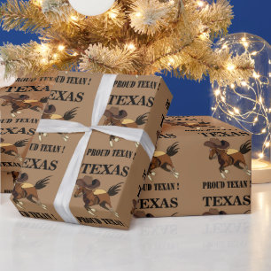 Cowboy Hat Horse Proud Texan Texas Geschenkpapier