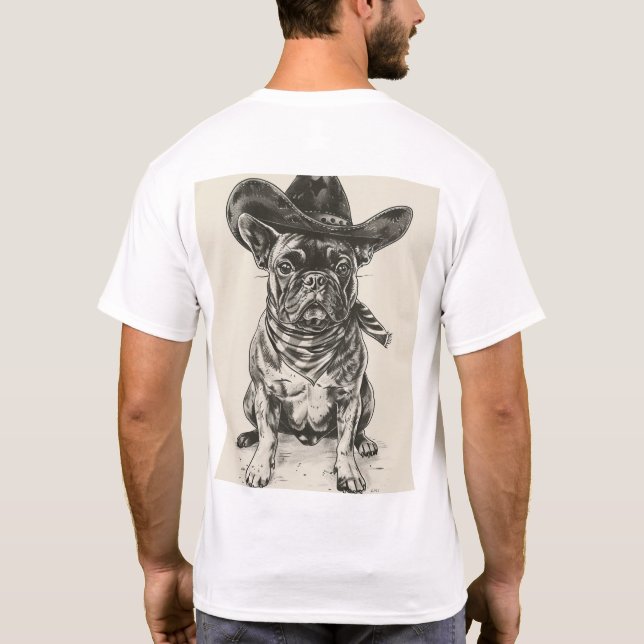 Cowboy Hat Retro Tinte T-Shirt (Rückseite)