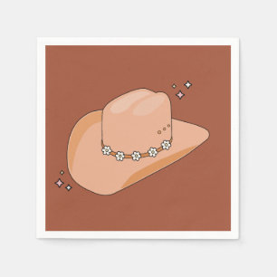 Cowboy Hat Rust Terracotta Serviette