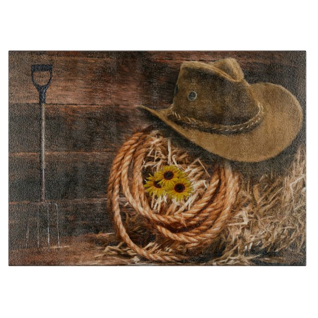 Cowboy Hat Schneidebrett (Vorderseite)