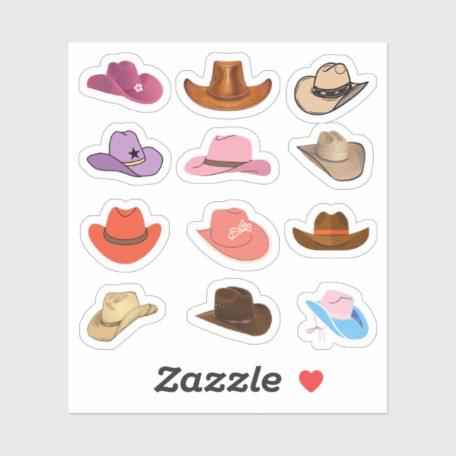 Cowboy Hat Stickers Aufkleber (Blatt)