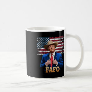 Cowboy Hat -trump Fafo F rund um die US-Flagge V Kaffeetasse