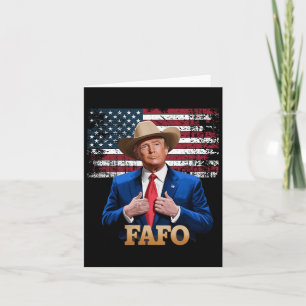 Cowboy Hat -trump Fafo F rund um die US-Flagge V Karte