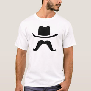 Cowboy Hat und Mustache T-Shirt
