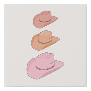 Cowboy Hats Künstlicher Leinwanddruck