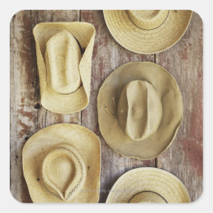 Cowboy Hats Quadratischer Aufkleber