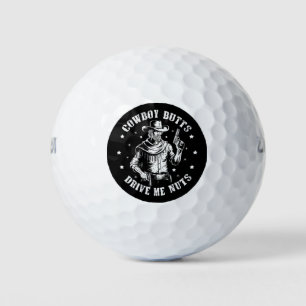 Cowboy Hintern Drive Me Nüsse Cowboys Gay Vintag Golfball