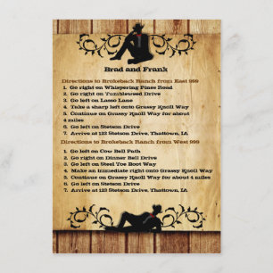 Cowboy-Hochzeitskarten für schwule Hochzeit mit We Einladung
