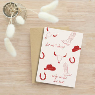 Cowboy-Hochzeitsthema  Save The Date