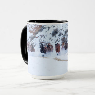 Cowboy Horse Drive   Hideout Ranch Muschel, Wyomin Tasse