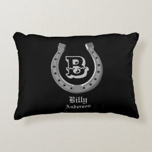 Cowboy Horse Shoe Personalisiert Monogram Dekokissen