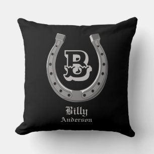 Cowboy Horse Shoe Personalisiert Monogram Kissen