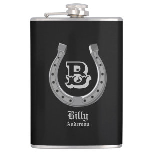 Cowboy Horse Shoe Personalisierte Monogram Flasche Flachmann