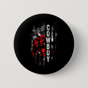 Cowboy Horse Show Horseck Riding Button