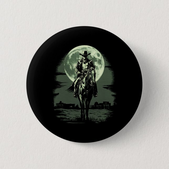 Cowboy Horseck Riding Saloon Gunfight Sheriff Button (Vorderseite)