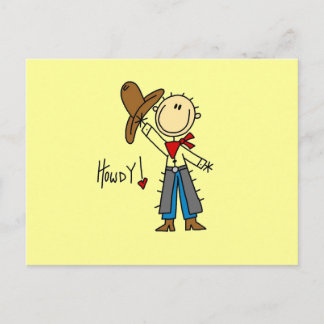 Cowboy Howdy T - Shirt und Geschenke Postkarte