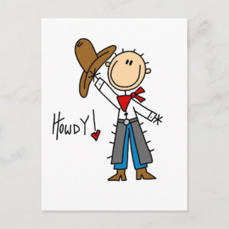Cowboy Howdy T - Shirt und Geschenke Postkarte