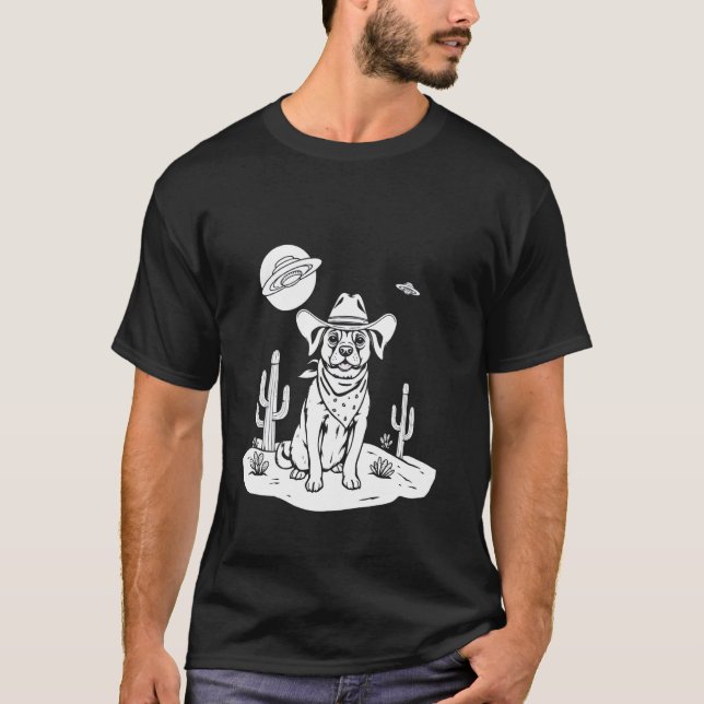 Cowboy-Hund T-Shirt (Vorderseite)