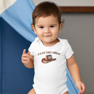 Cowboy Hut Erstes Rodeo Geburtstag Baby Bodysuit Strampler